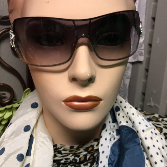 GIORGIO ARMANI SUNGLASSES vintage dust bag ,case original set grey ombré GA logo - Picture 1 of 16